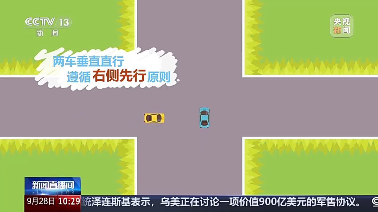 國慶中秋假期交通安全風(fēng)險(xiǎn)_無信號燈路口通行規(guī)則_出行提示